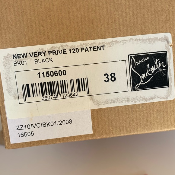CHRISTIAN LOUBOUTIN • New Very Prive 120 Black - Picture 9 of 9